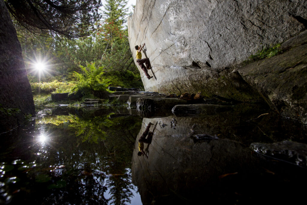 Yannick Glatthard Bouldern in der Grimselwelt